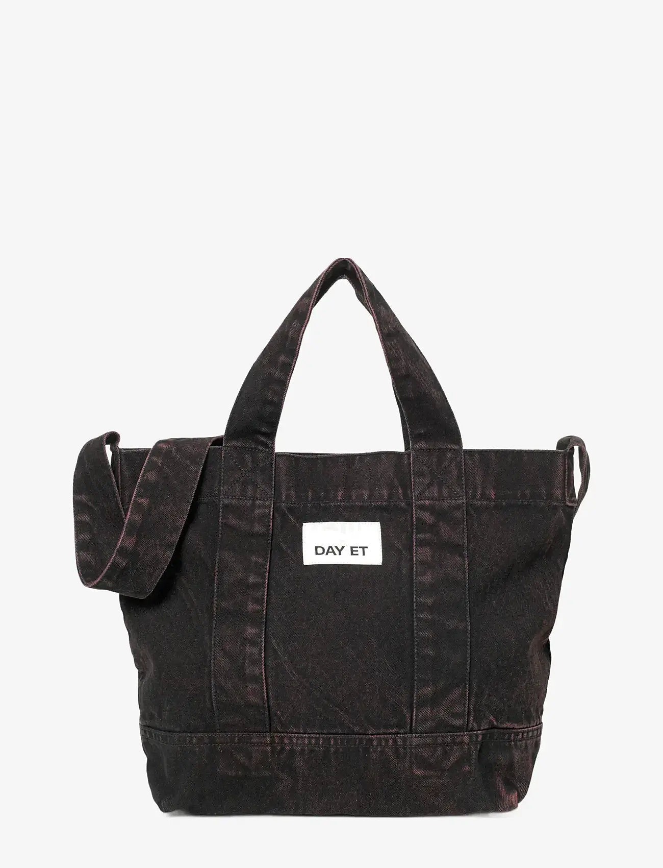 DAY ET - Day Washed Denim Crossbody - skuldertasker - chocolate plum - 0