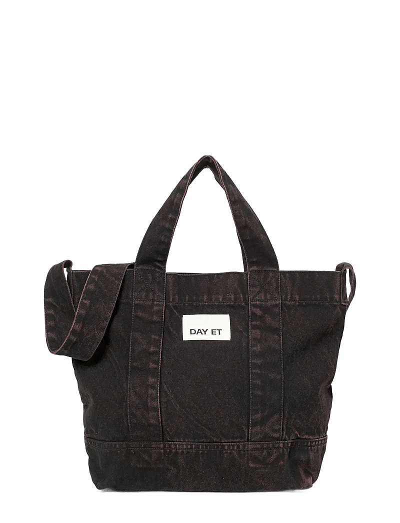 DAY ET - Day Washed Denim Crossbody - skuldertasker - chocolate plum - 0