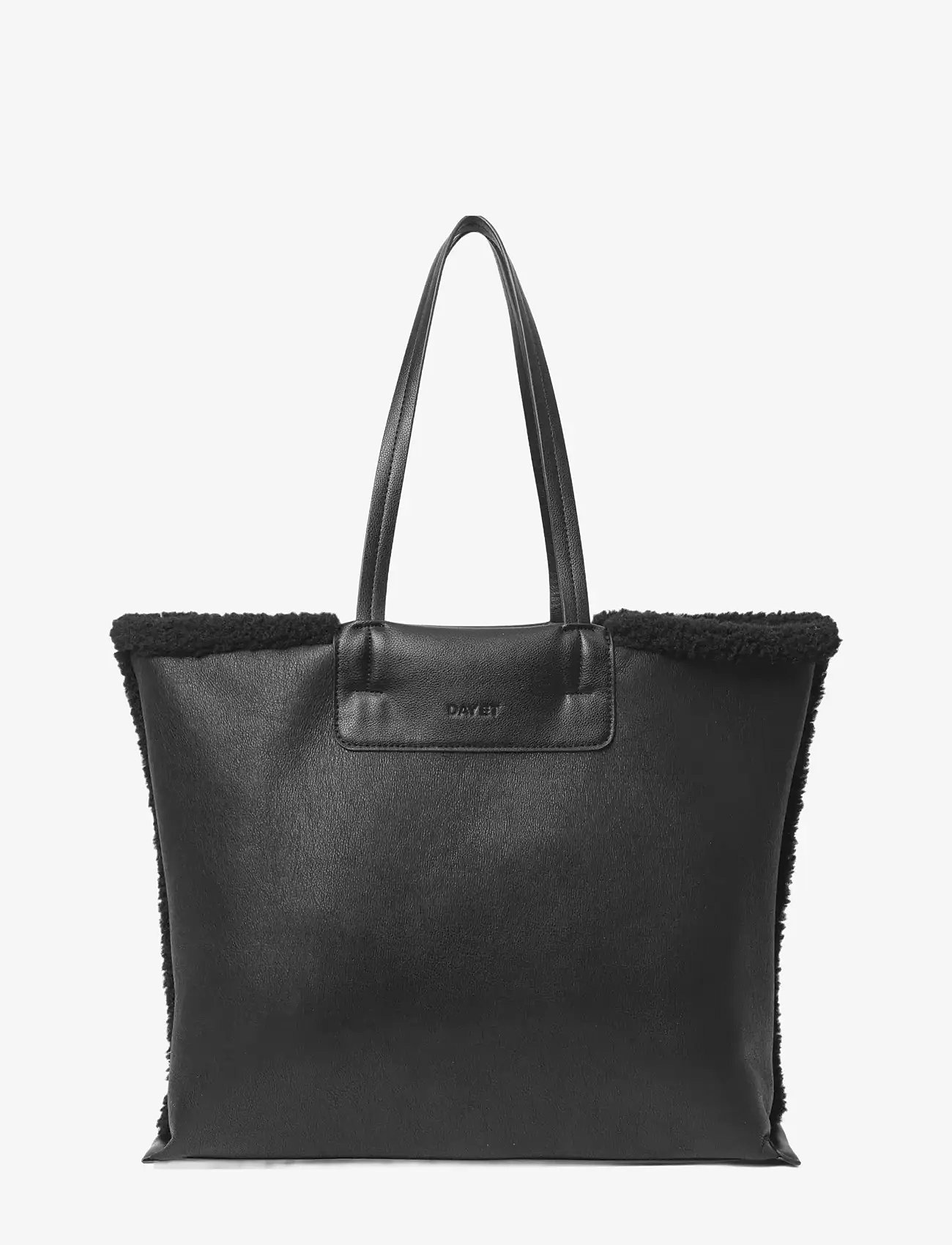 DAY ET - Day Faux Shearling Bag - shoppingväskor - black - 0