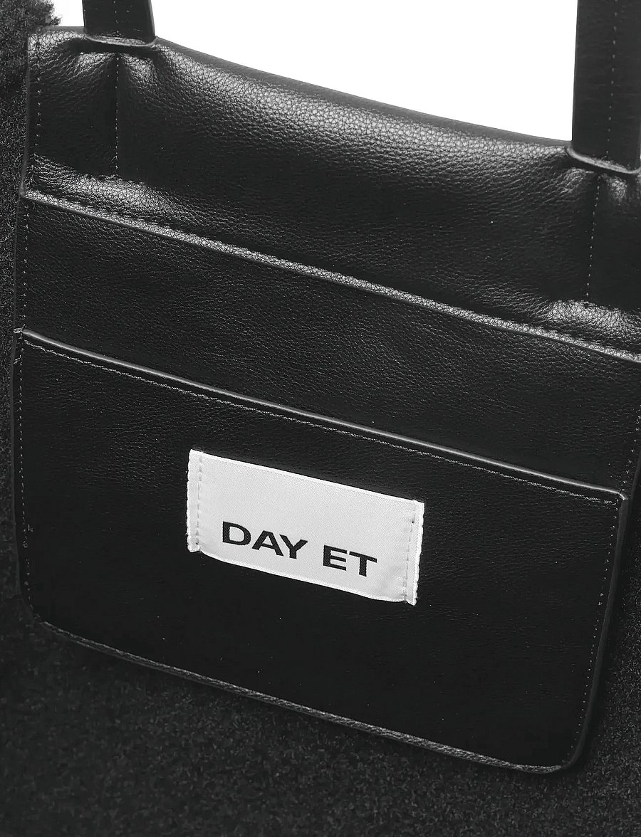 DAY ET - Day Faux Shearling Bag - shopper töskur - black - 2