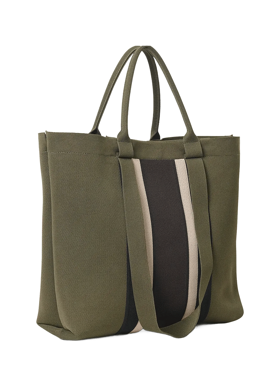 DAY ET - Day Lovely Knit Bag - shoppingväskor - dark olive - 1