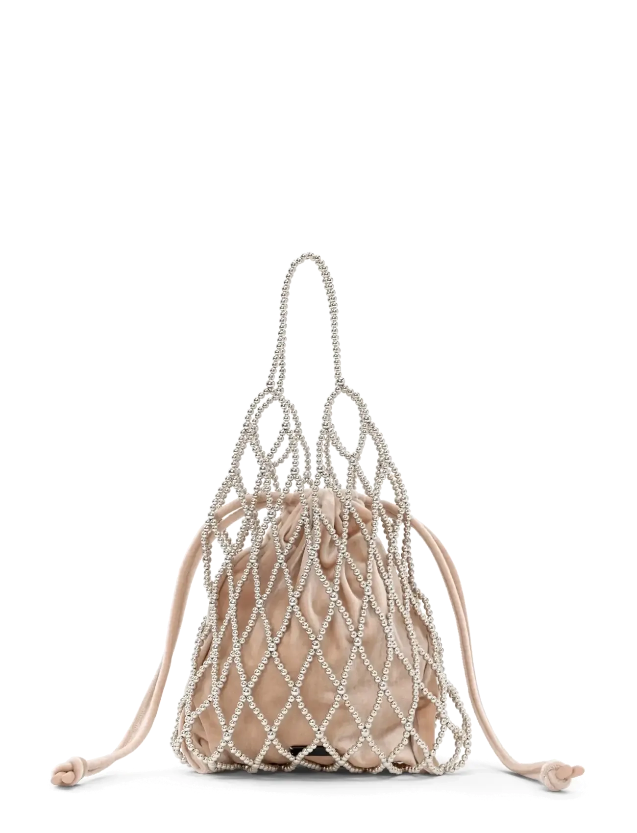 DAY ET Day Beaded Chrome Shoulder - Bucket Bags - SILVER / beige