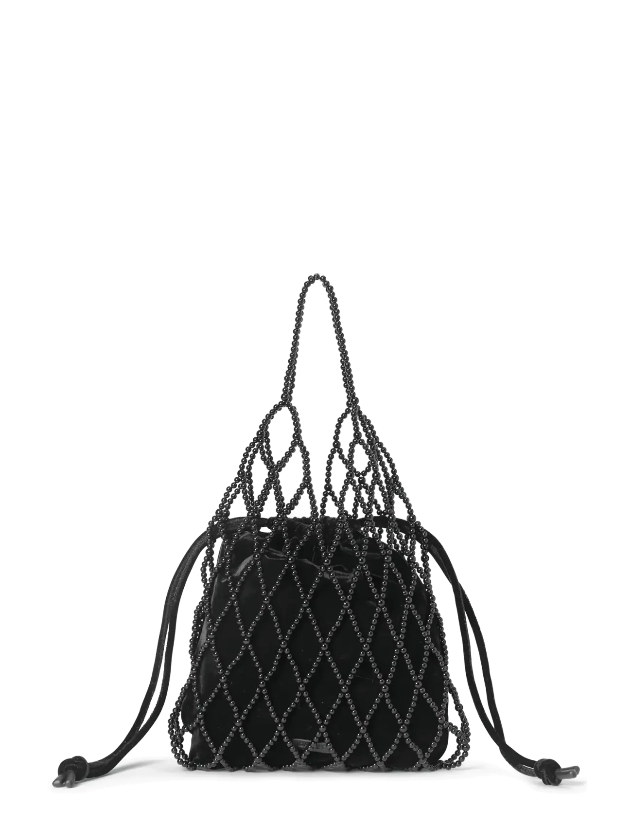DAY ET Day Pearly Velvet Shoulder - Bucket Bags - BLACK / black