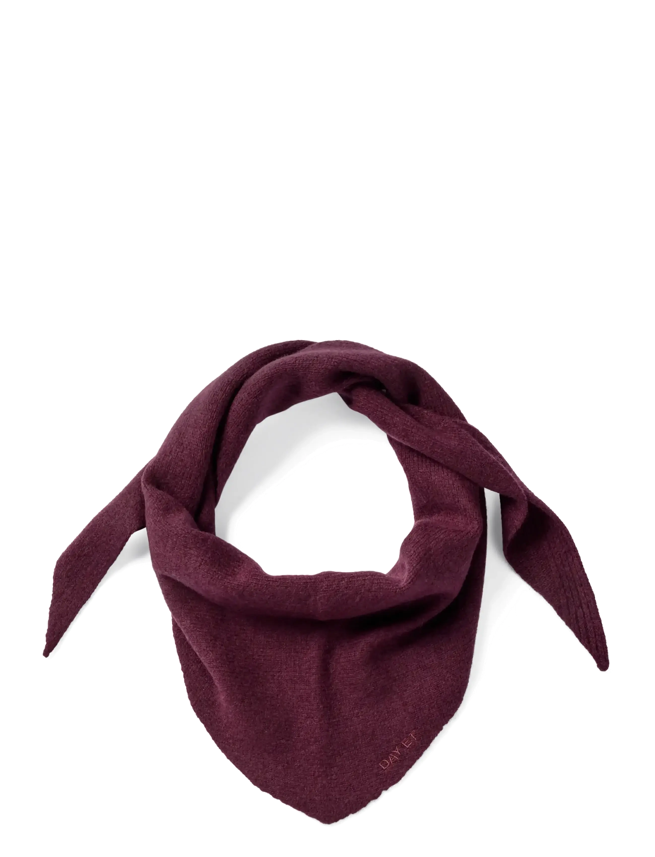 DAY ET Day Merino Knit Tri scarf - Transitional Layering - WINETASTING / burgundy