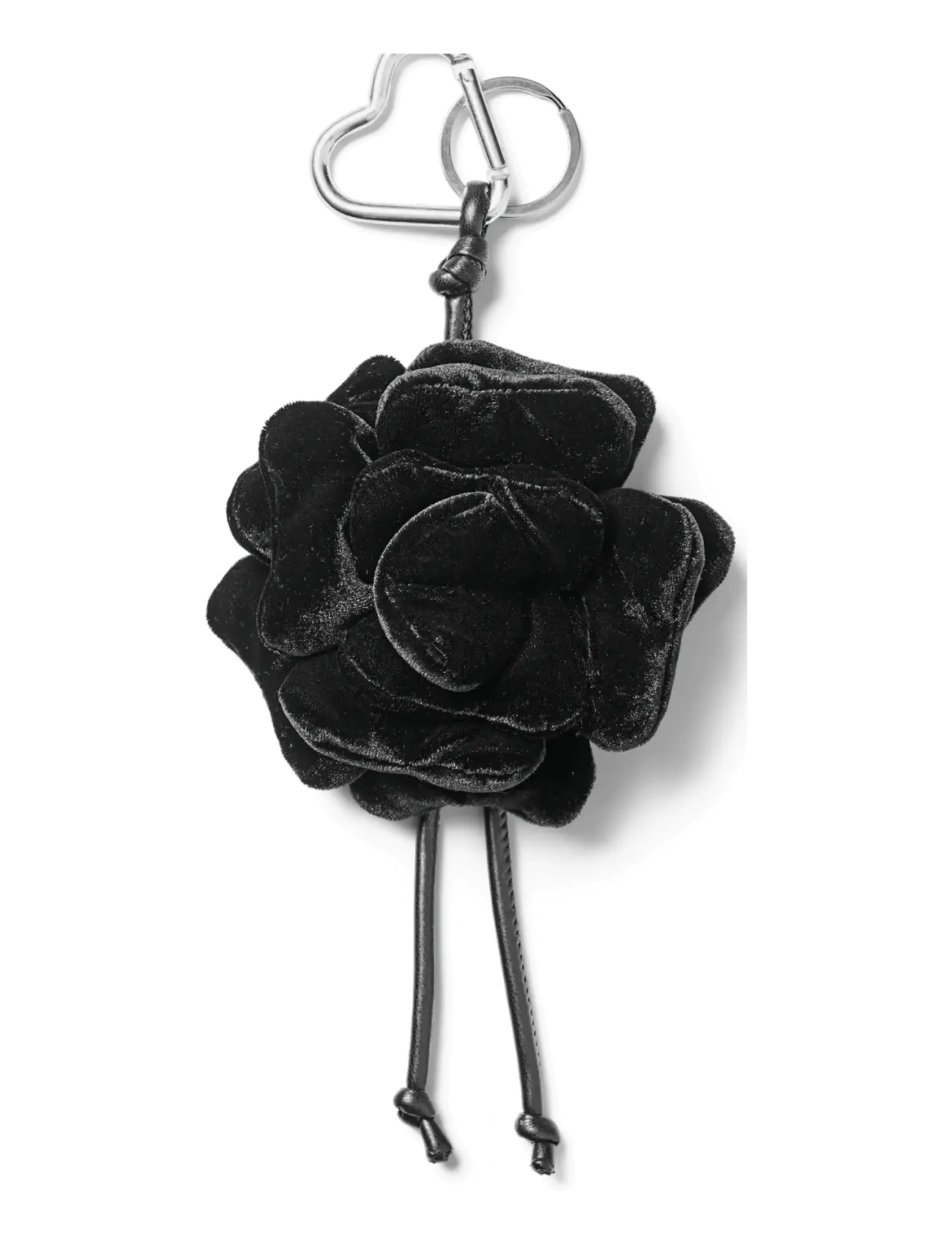 Day Velvet Flower Charm - BLACK