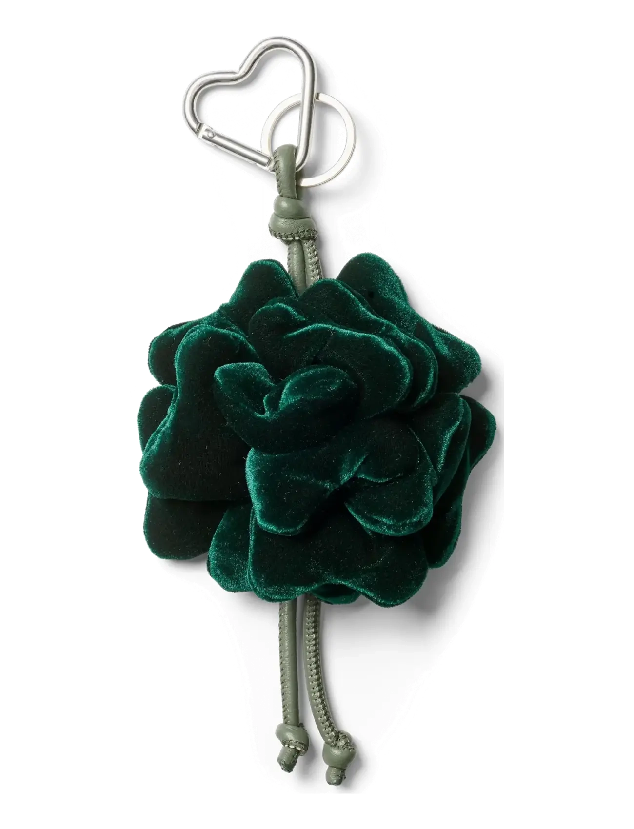 Day Velvet Flower Charm - DARKEST SPRUCE