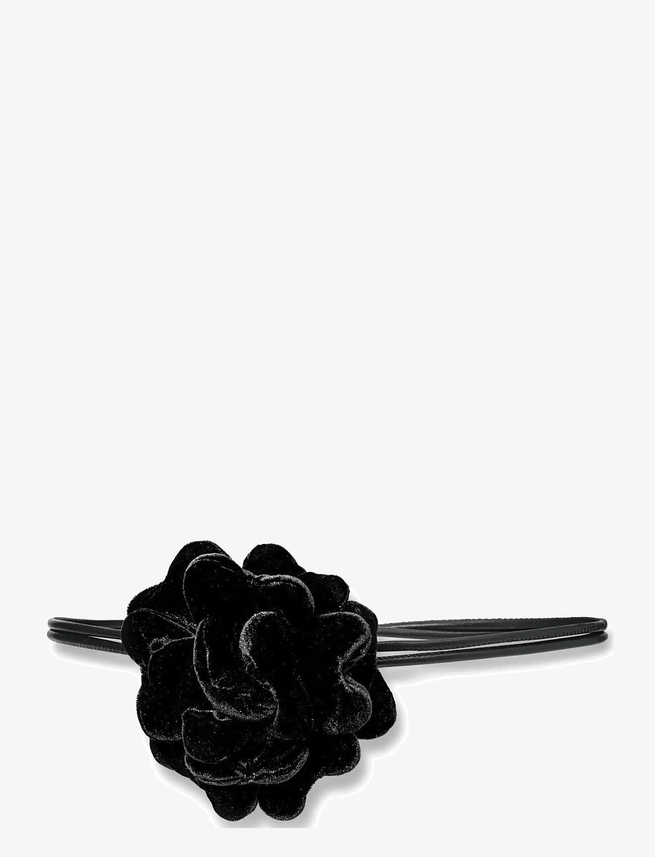 DAY ET - Day Velvet Flower Belt - vinsældir í tísku - black - 0