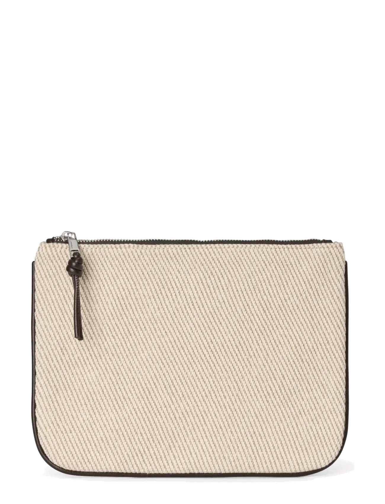 DAY ET Day Structure Twill Pouch - Clutches - WHITECAP GRAY / cream
