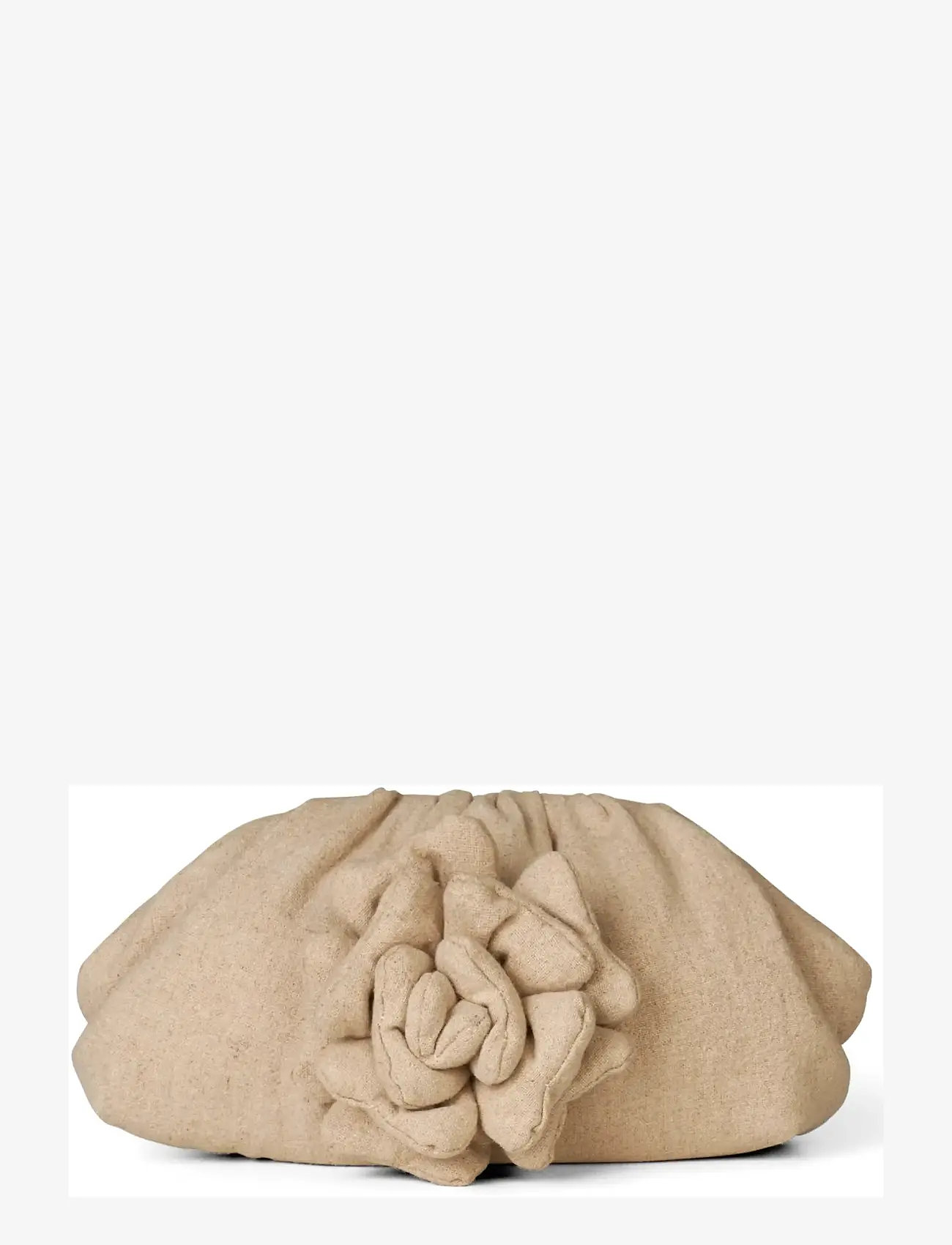 DAY ET - Day Linen Flower Clutch - særlige begivenheder - raw linen - 1