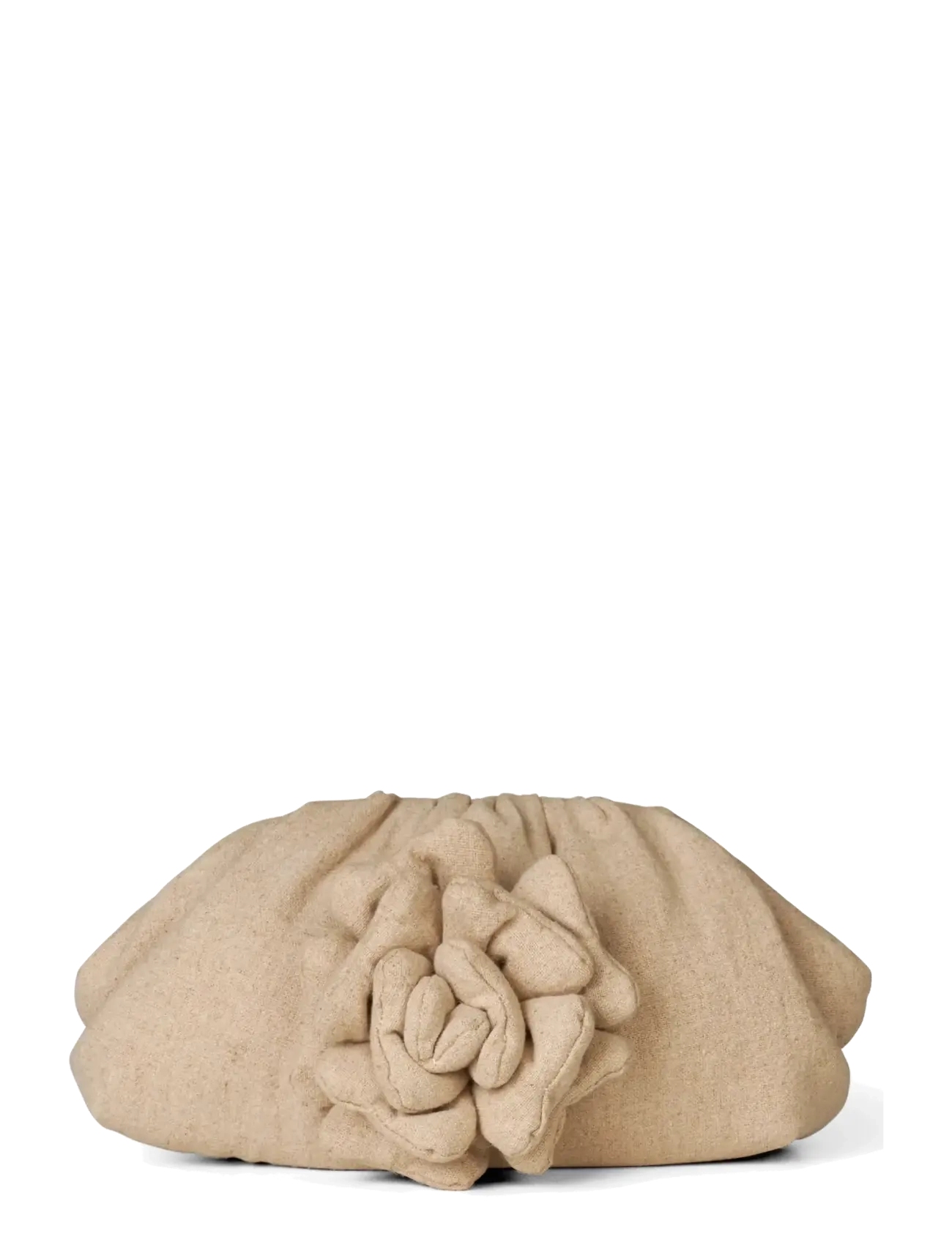 DAY ET Day Linen Flower Clutch - Kotid - RAW LINEN / beige