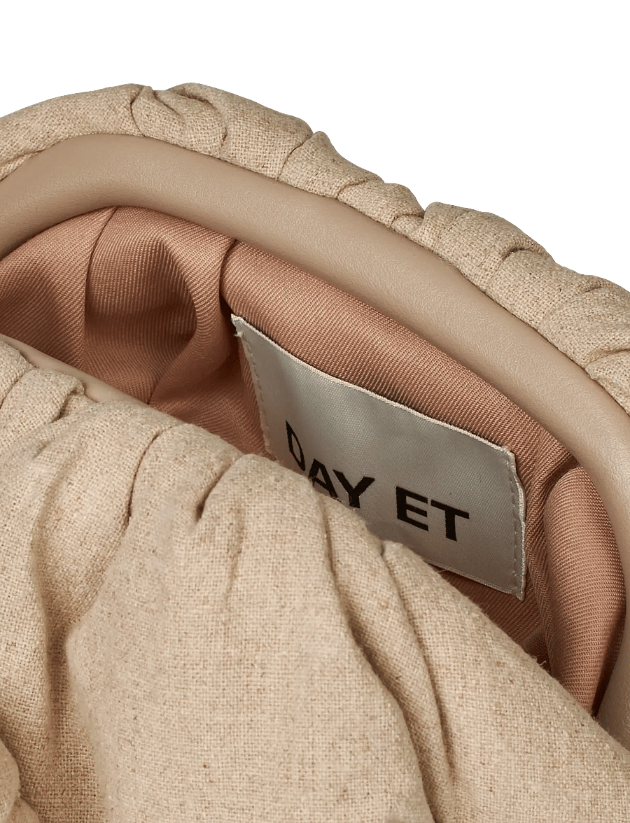 DAY ET - Day Linen Flower Clutch - særlige begivenheder - raw linen - 3