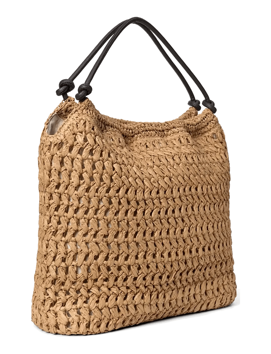 DAY ET - Day Creased Straw Bag - Õlakotid - starfish beige - 2
