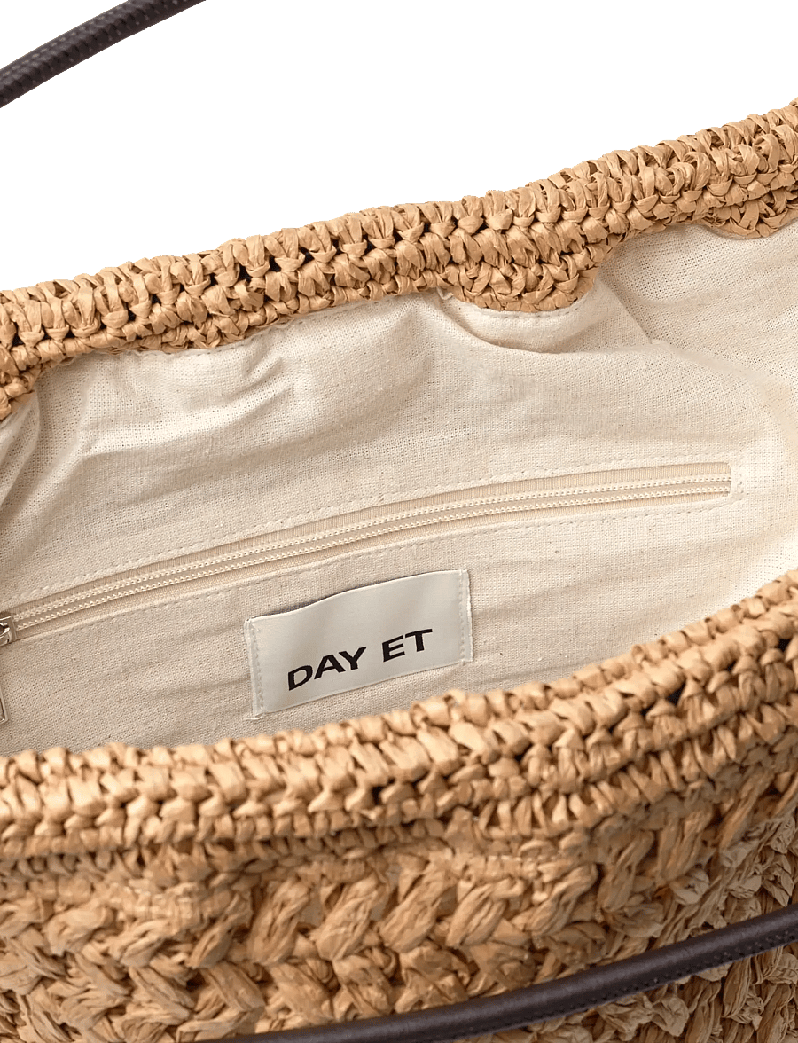 DAY ET - Day Creased Straw Bag - Õlakotid - starfish beige - 3