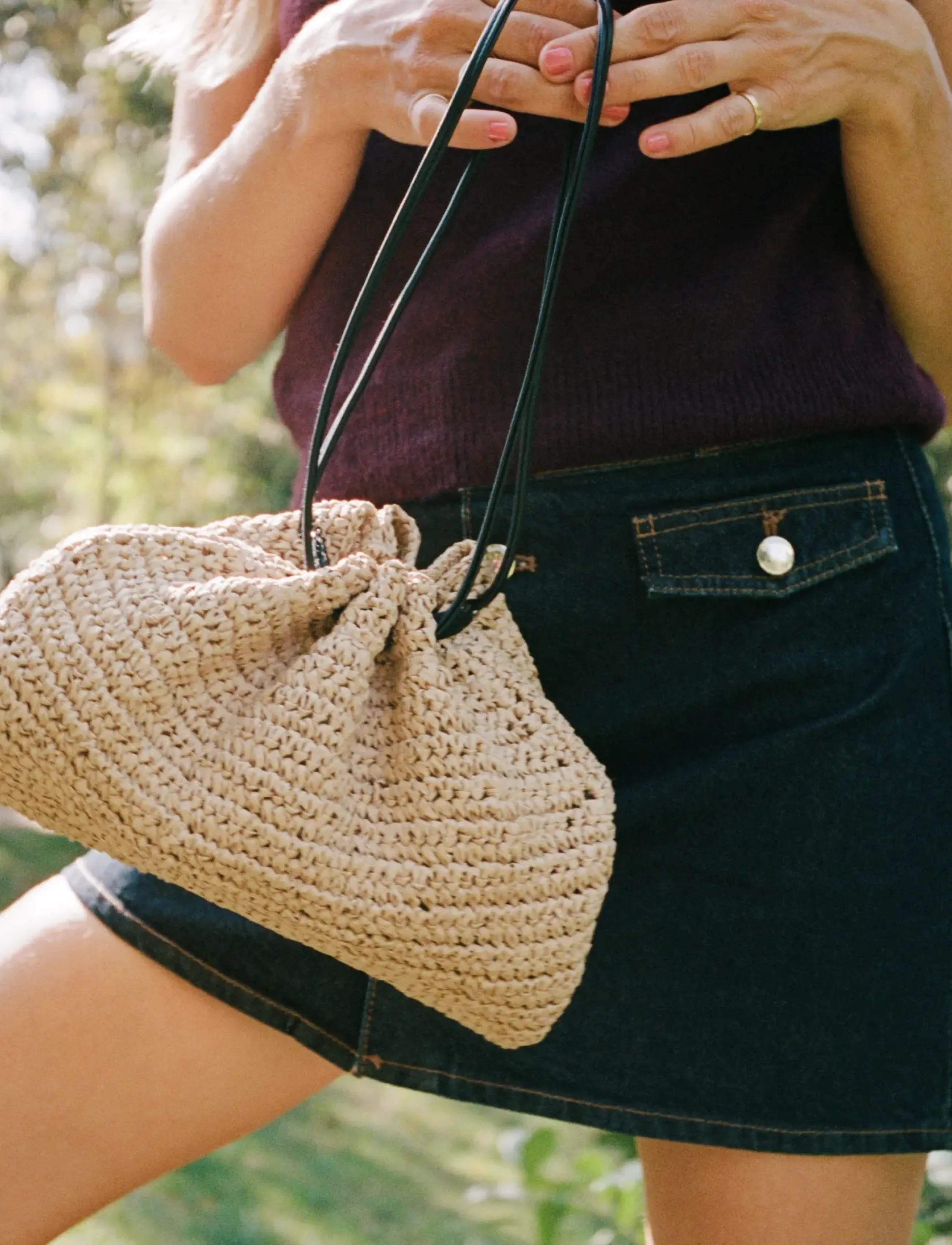 DAY ET Day Crochet Handbag, Kvinder, Hæklet Håndtaske, Beige, Str: ONE SIZE