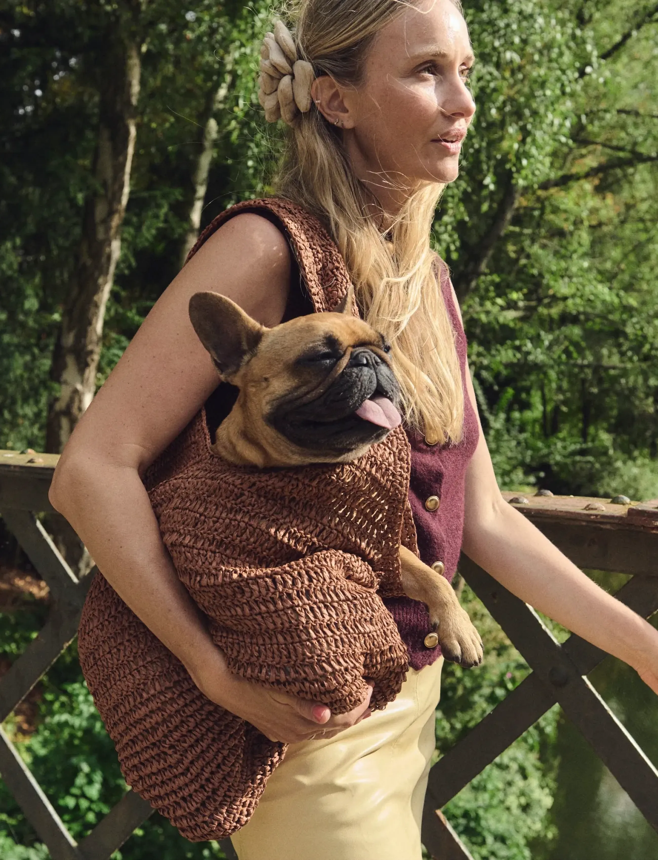 DAY ET Day Crochet Tote, One Size, Brown, Tasker > Små Skuldertasker-Crossbody-Tasker, Dame