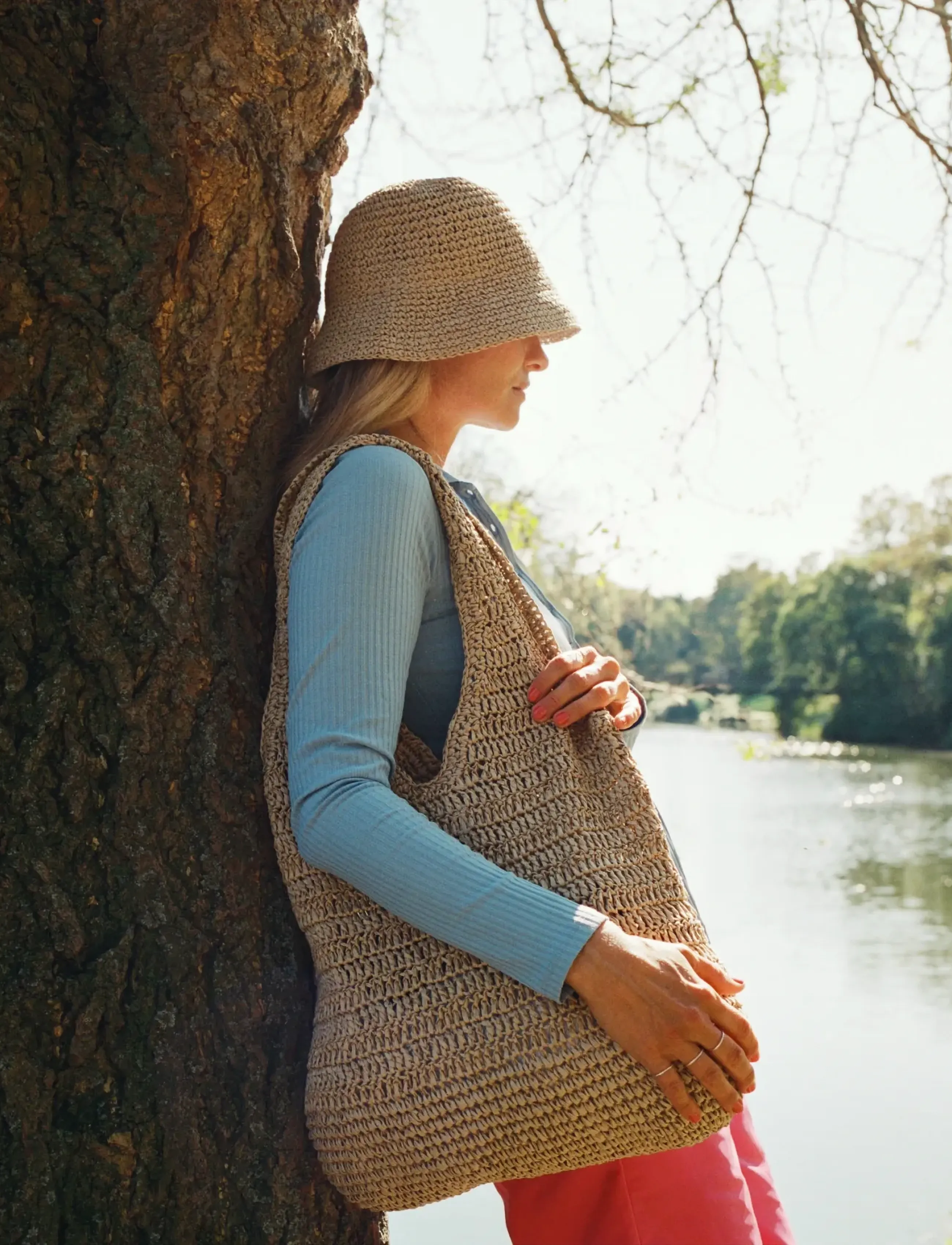 DAY ET Day Crochet Tote, One Size, Beige, Tasker > Små Skuldertasker-Crossbody-Tasker, Dame