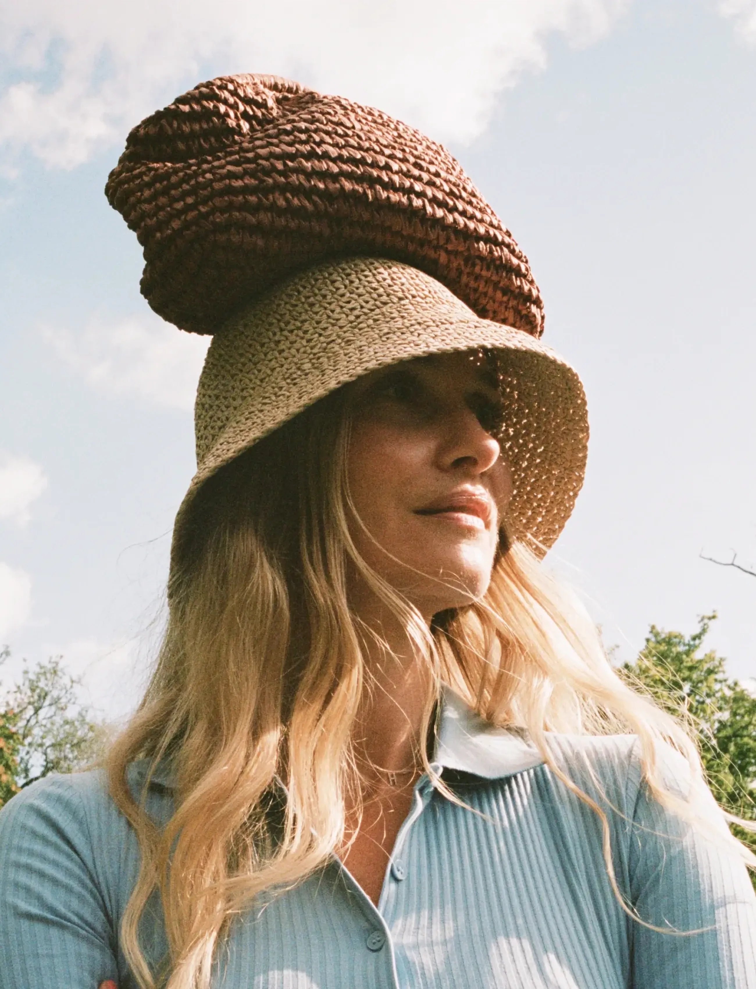 DAY ET - Day Raffia Crochet Bucket Hat - kübarad - starfish beige - 0