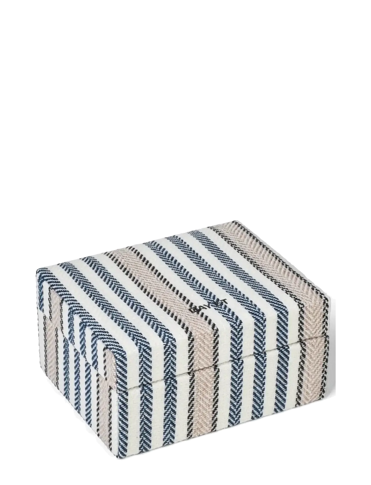 DAY ET Day Stripes Jewelry Case Small - Schmuckschatullen - PASTEL PARCHMENT / navy