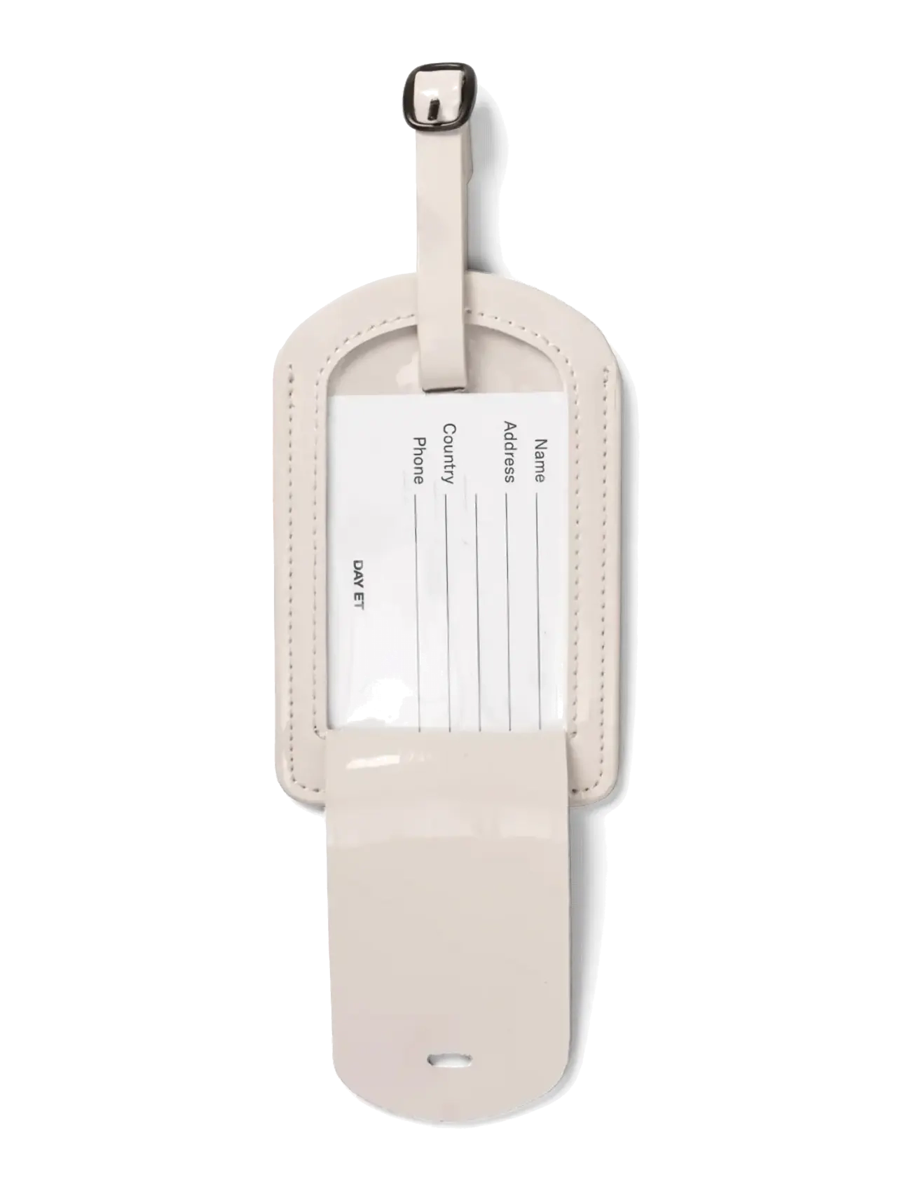 DAY ET - Day Patent Luggage Tag - key rings & bag charms - pastel parchment - 1