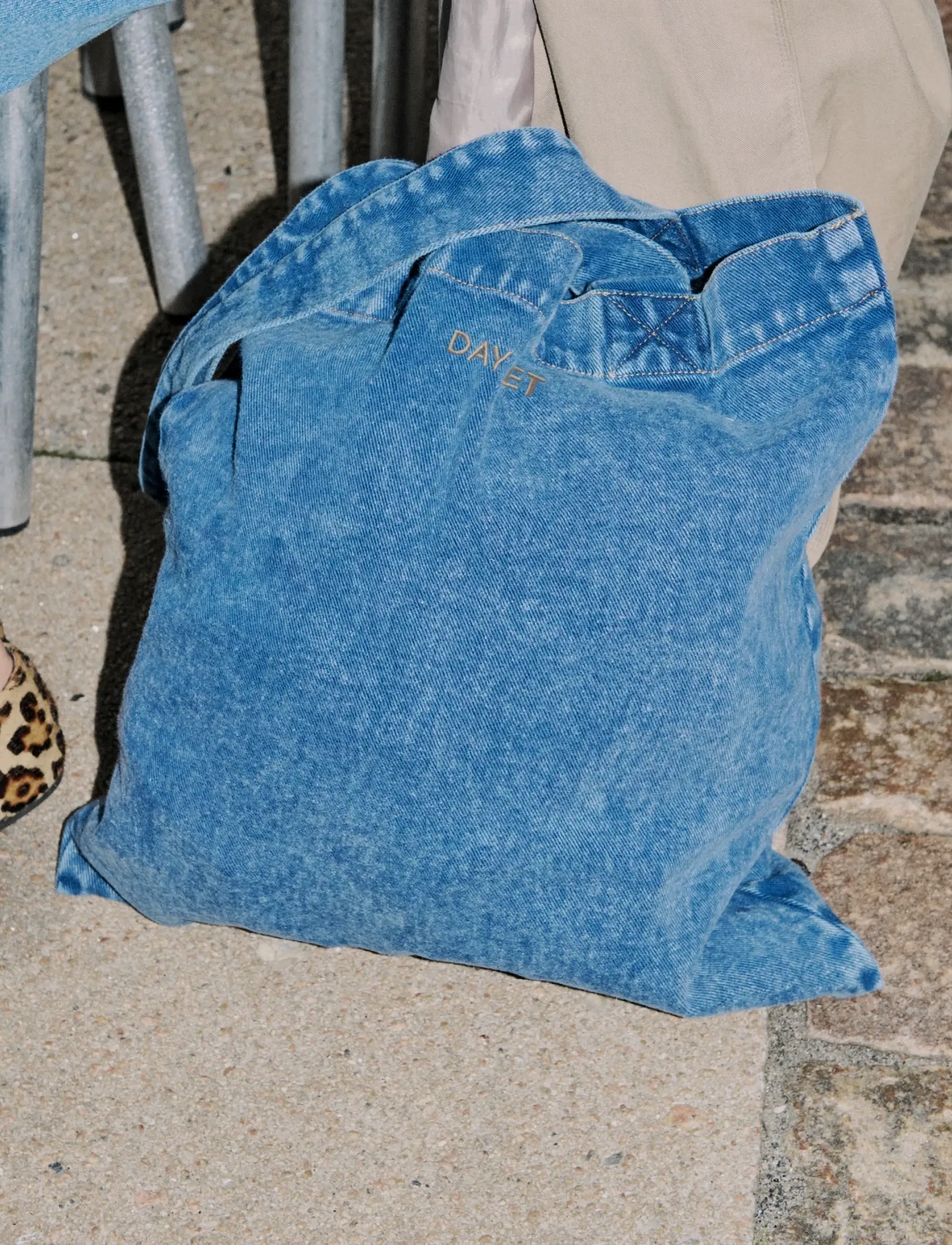 DAY ET Day Washed Denim Shopper, One Size, Blue, Tasker > Totes, Dame