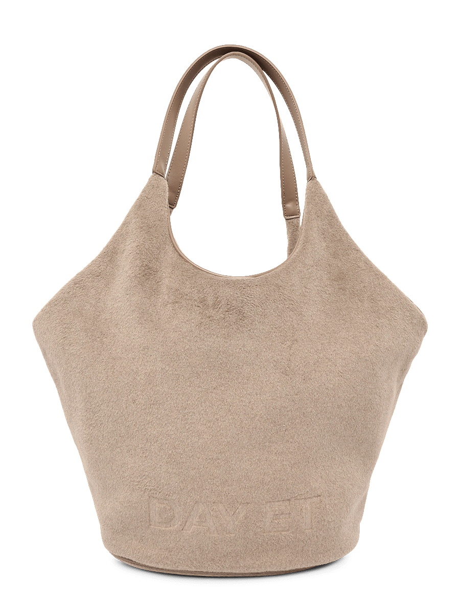 DAY ET - Day Woolen Shoulder Bag - tote bags - chocolate chip - 0