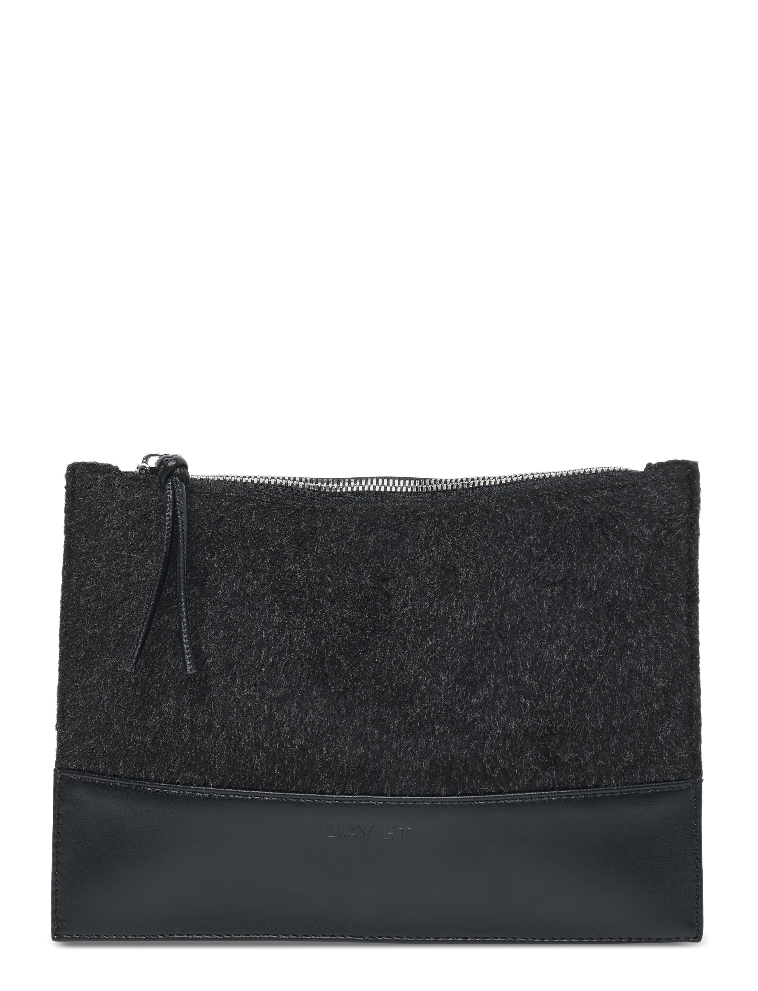 DAY ET Day Lux Wool Pouch - Delninukės - DARK GREY MEL / grey