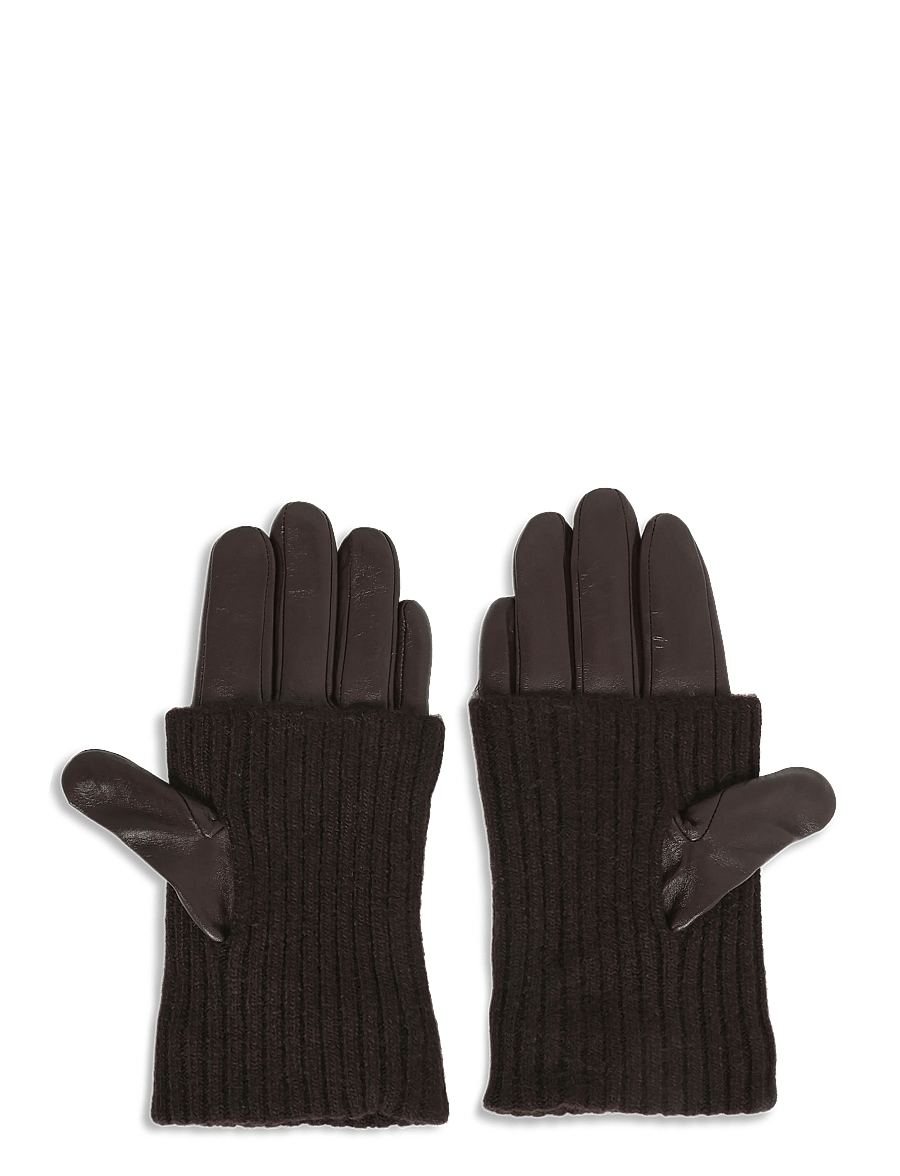 DAY ET - Day Leather Knit Gloves - nahast kindad - coffee bean - 1