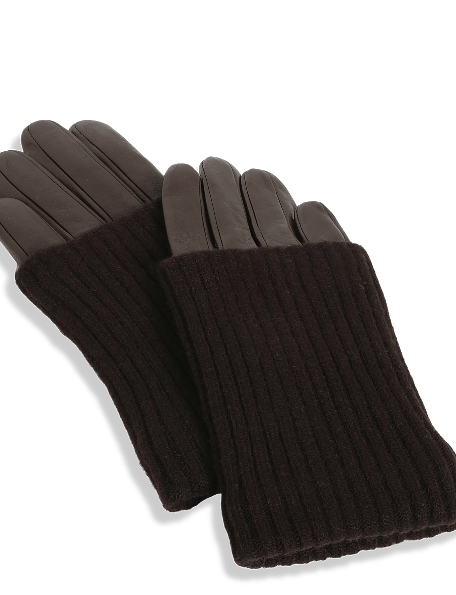 DAY ET - Day Leather Knit Gloves - nahast kindad - coffee bean - 2