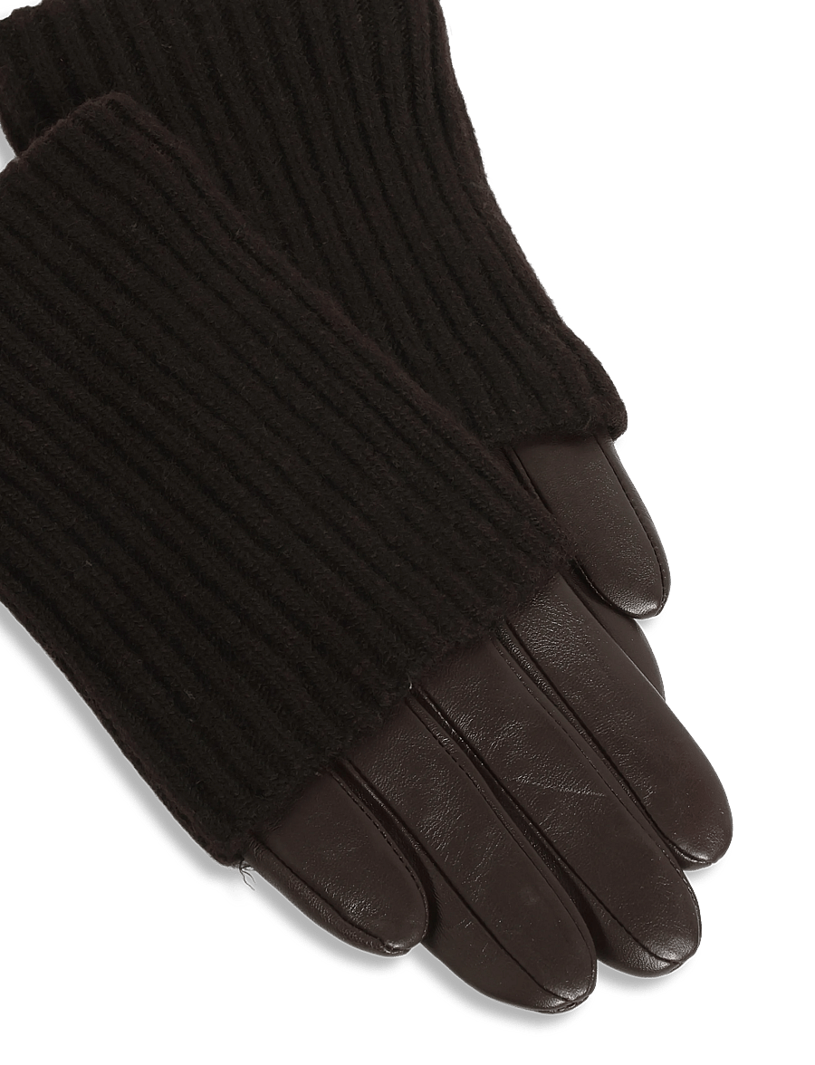 DAY ET - Day Leather Knit Gloves - nahast kindad - coffee bean - 3
