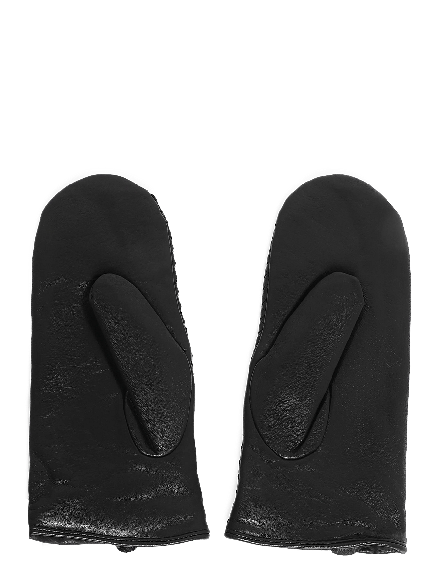 DAY ET - Day Leather Braided Mittens - lederhandschuhe - black - 1