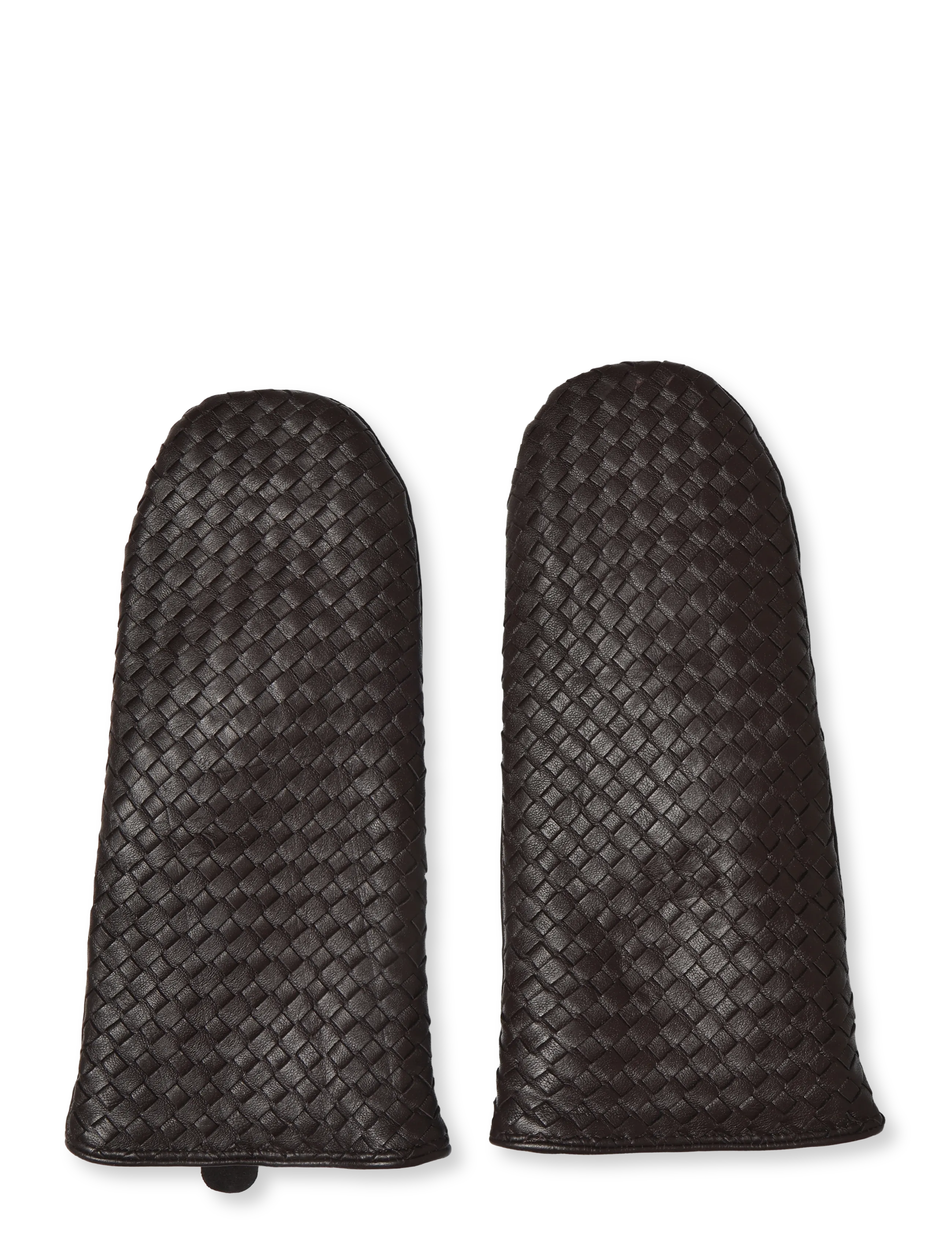 DAY ET Day Leather Braided Mittens - Luffer - COFFEE BEAN / brown