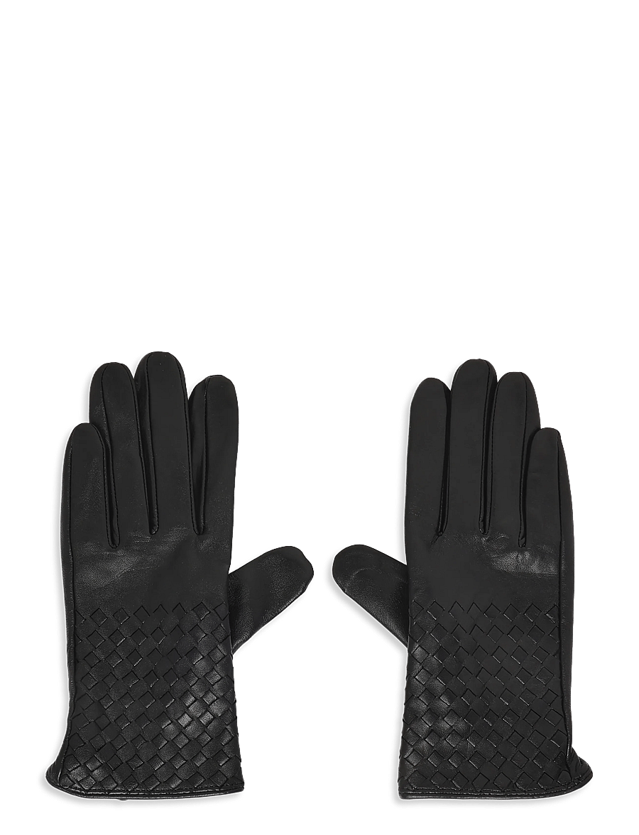 DAY ET - Day Leather Braided Gloves - læderhandsker - black - 0