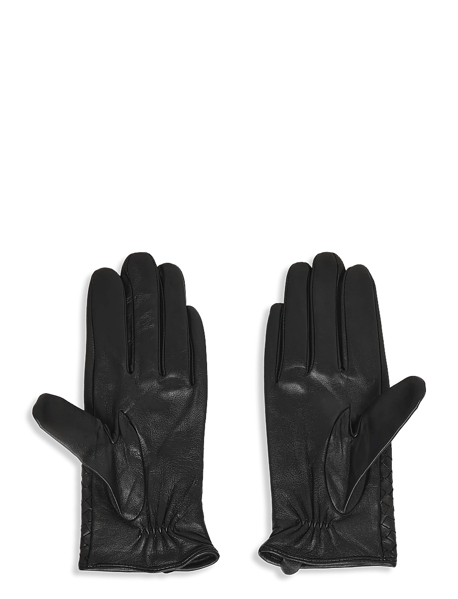 DAY ET - Day Leather Braided Gloves - læderhandsker - black - 1
