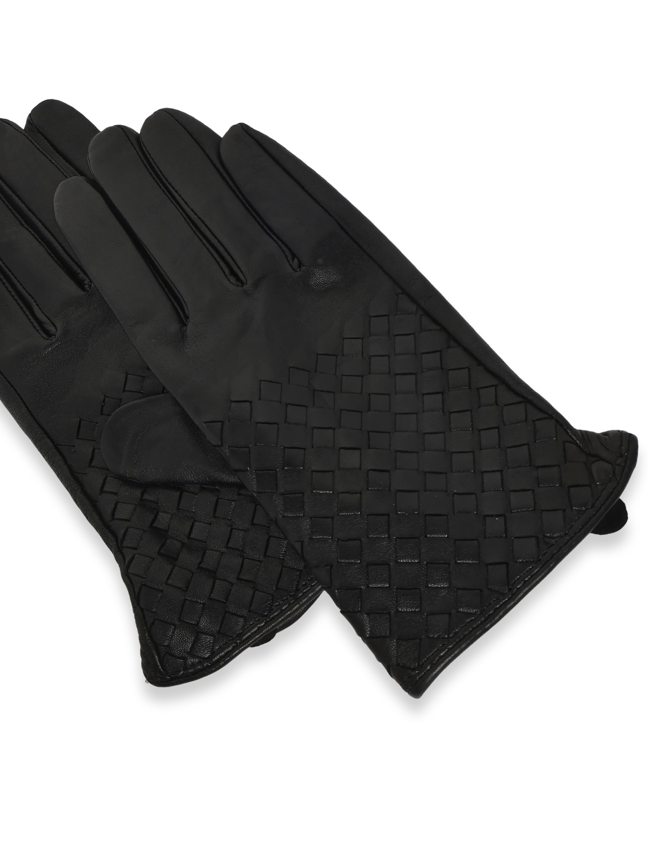 DAY ET - Day Leather Braided Gloves - læderhandsker - black - 2