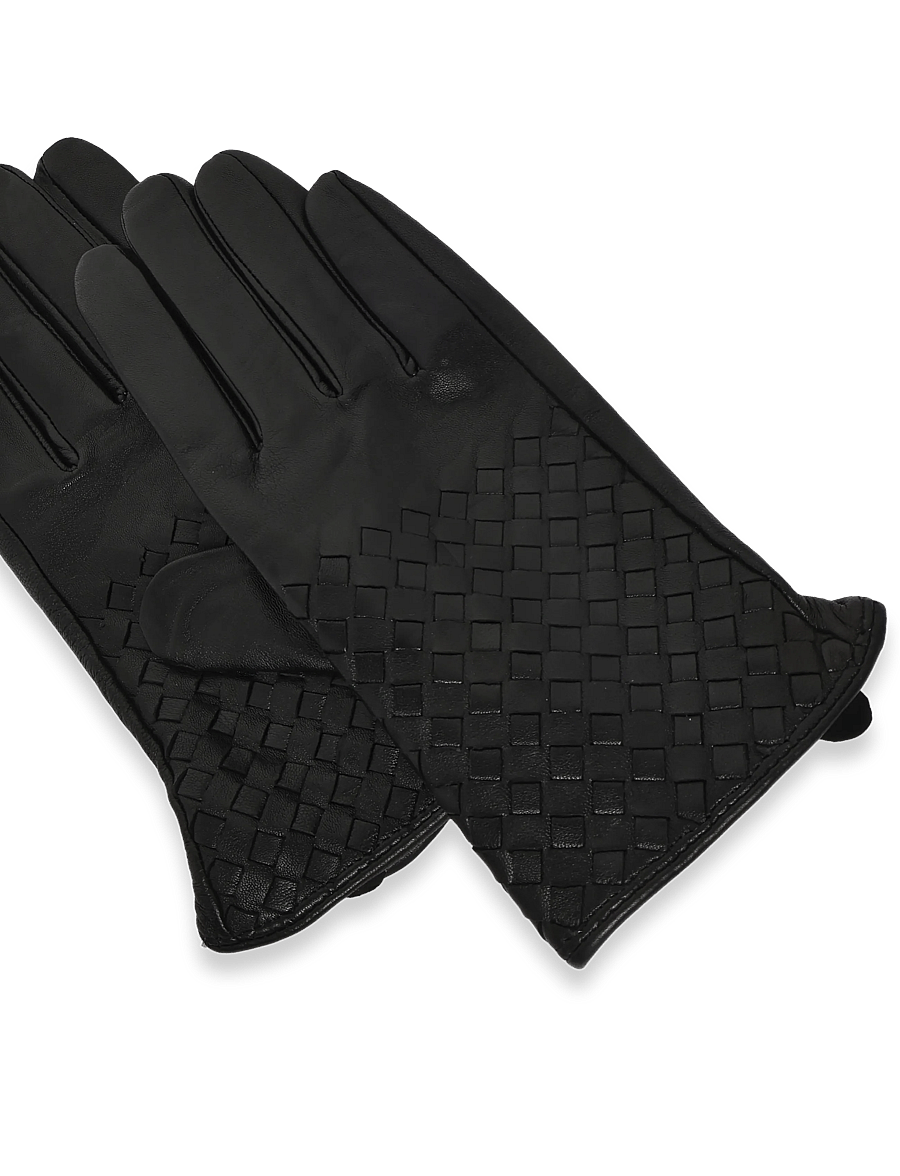 DAY ET - Day Leather Braided Gloves - læderhandsker - black - 2