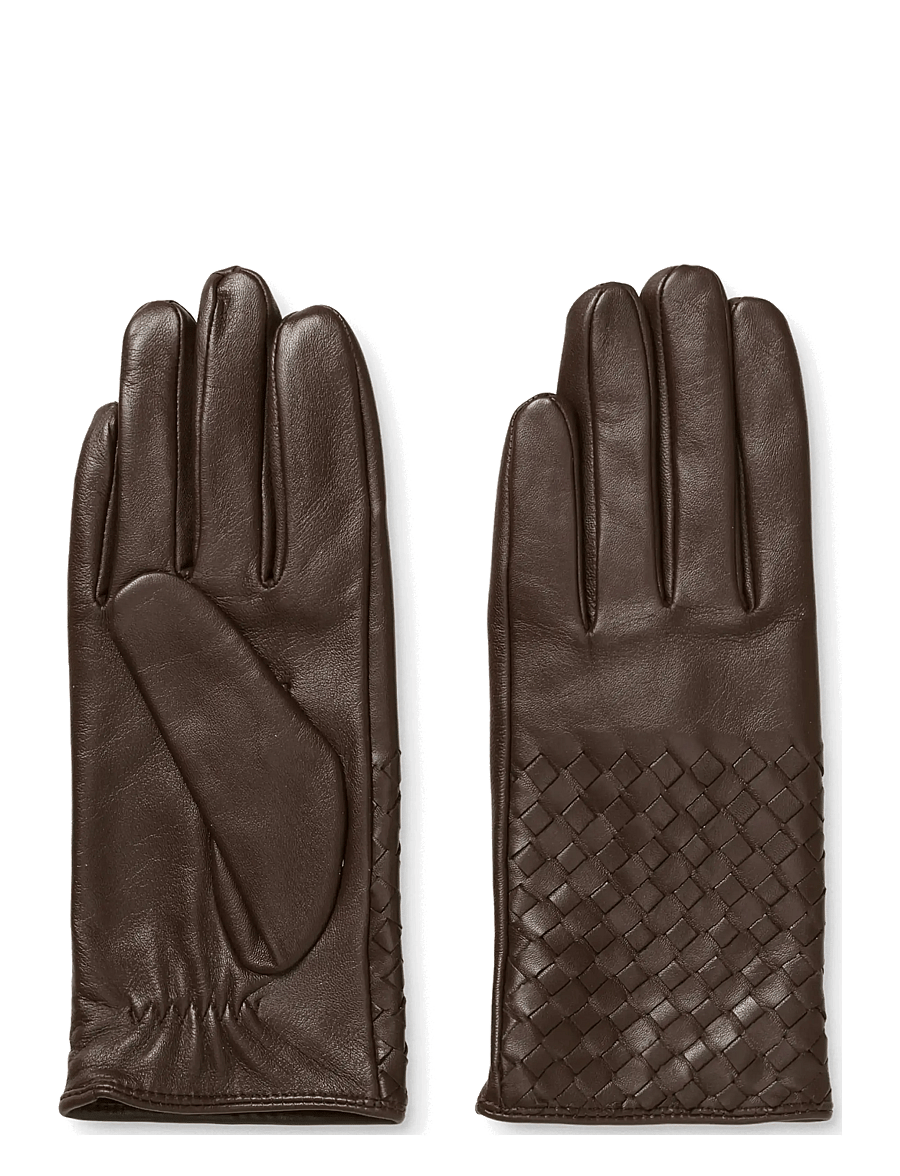 DAY ET - Day Leather Braided Gloves - nahast kindad - coffee bean - 0