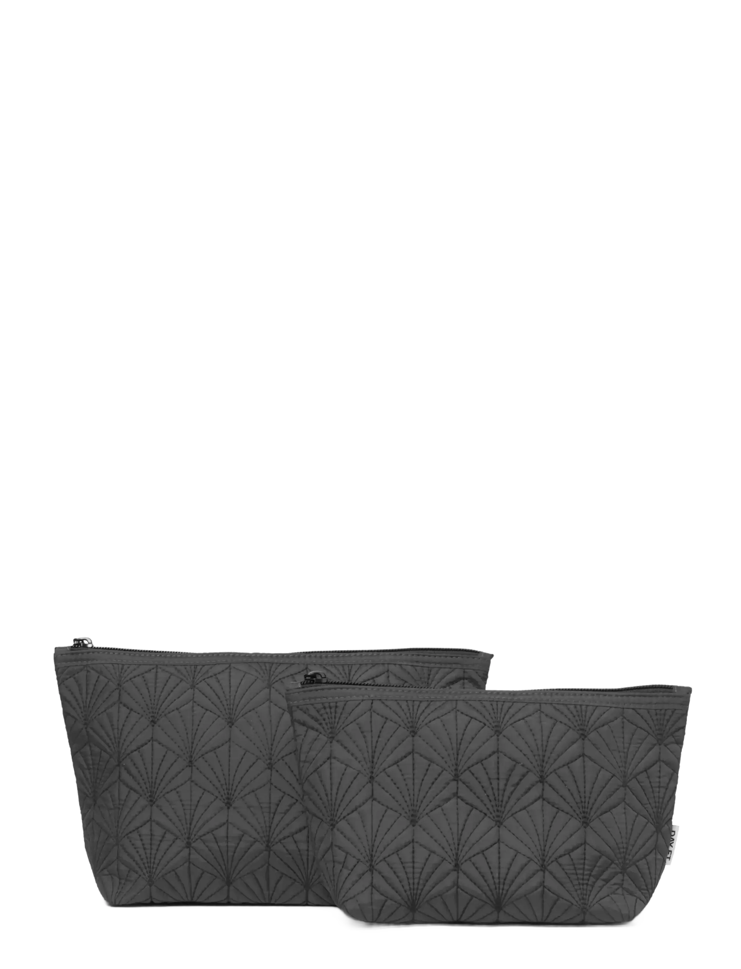 DAY ET Day Re-Q Scallop Case Set 2, Damen, Scallop Gestepptes Kulturbeutel Set, Grau, Gr.ONE SIZE