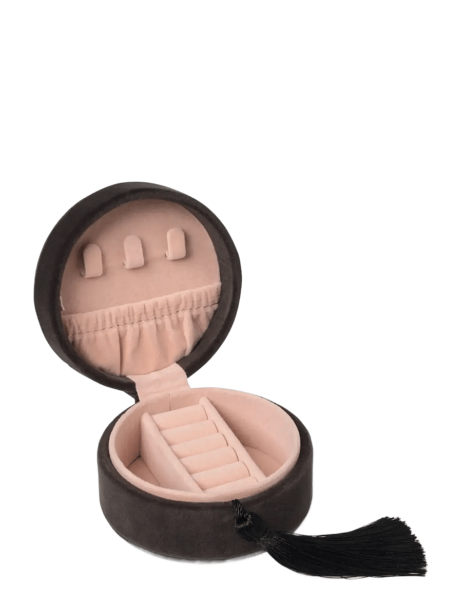 DAY ET - Day Soft Velvet Jewel Round - schmuckschatullen - obsidian - 1