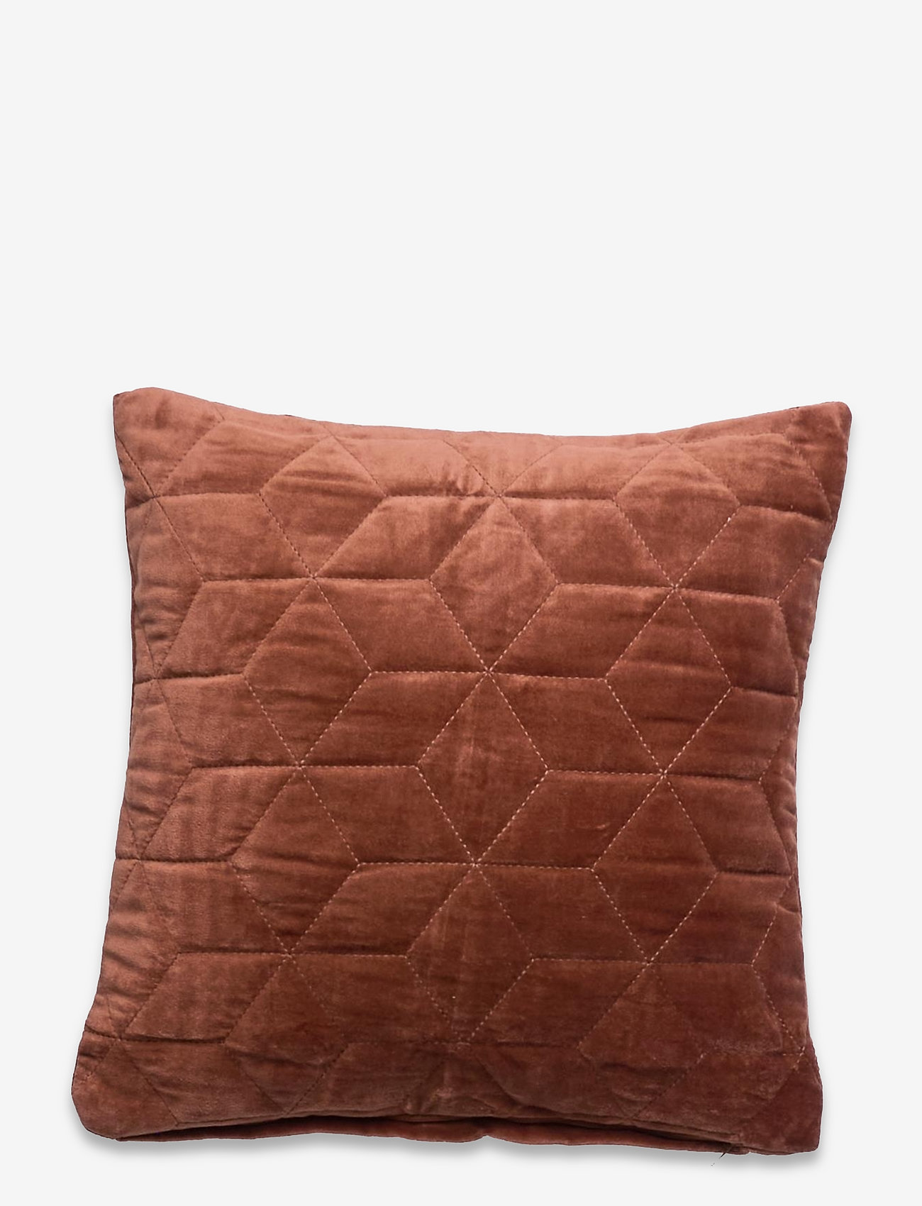 DAY Home - Day Quilted velvet cushion cover - pudebetræk - terracotta - 0