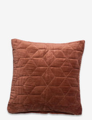 Day Quilted velvet cushion cover - TERRACOTTA