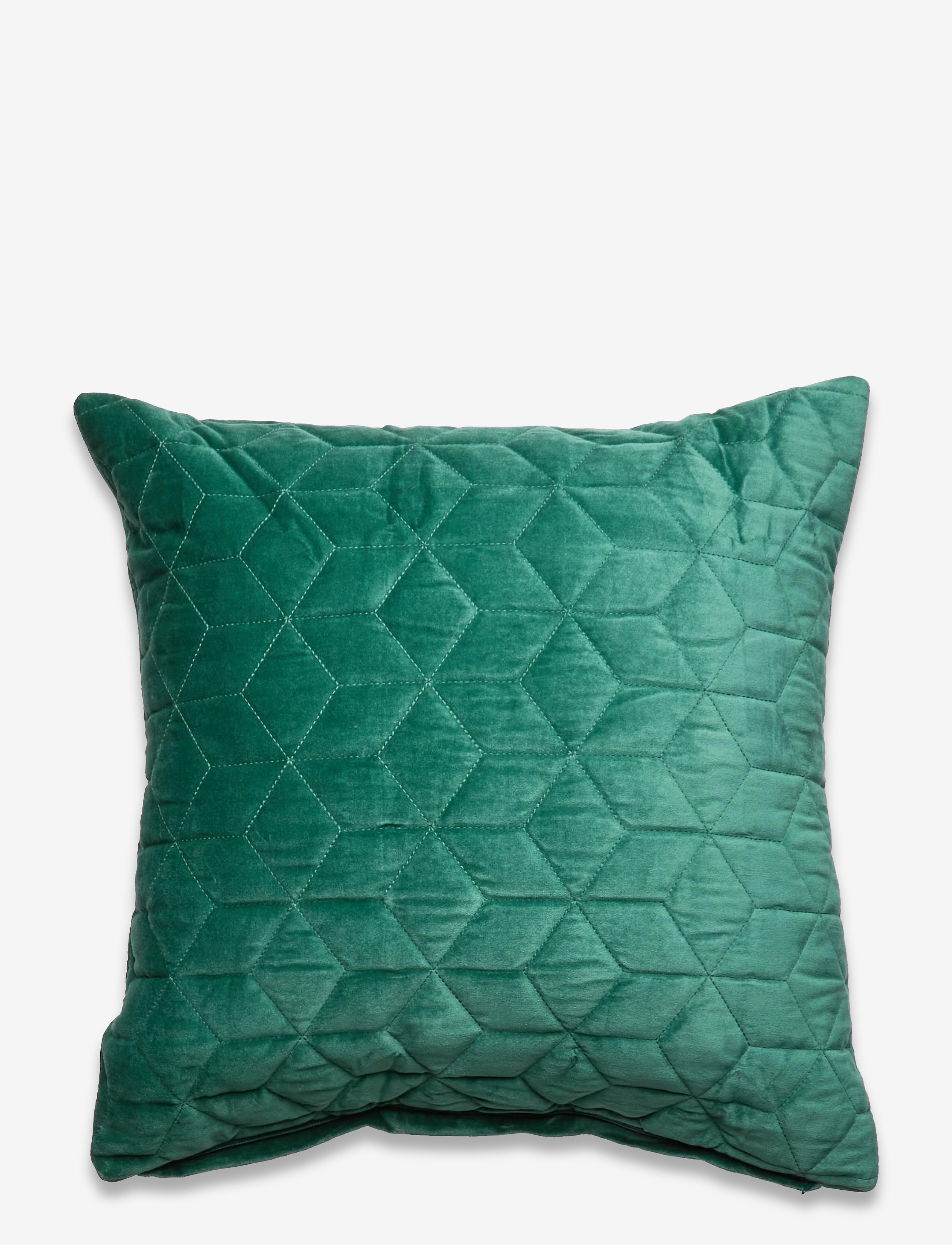 DAY Home Day Quilted velvet cushion cover - Tekstiler - GREEN / green