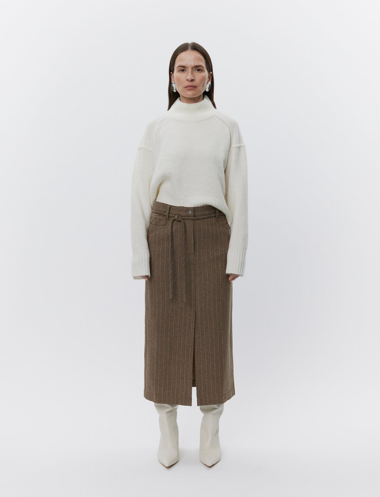 Day Birger et Mikkelsen Jody - Graphic Wool Stripe - Brown - 34