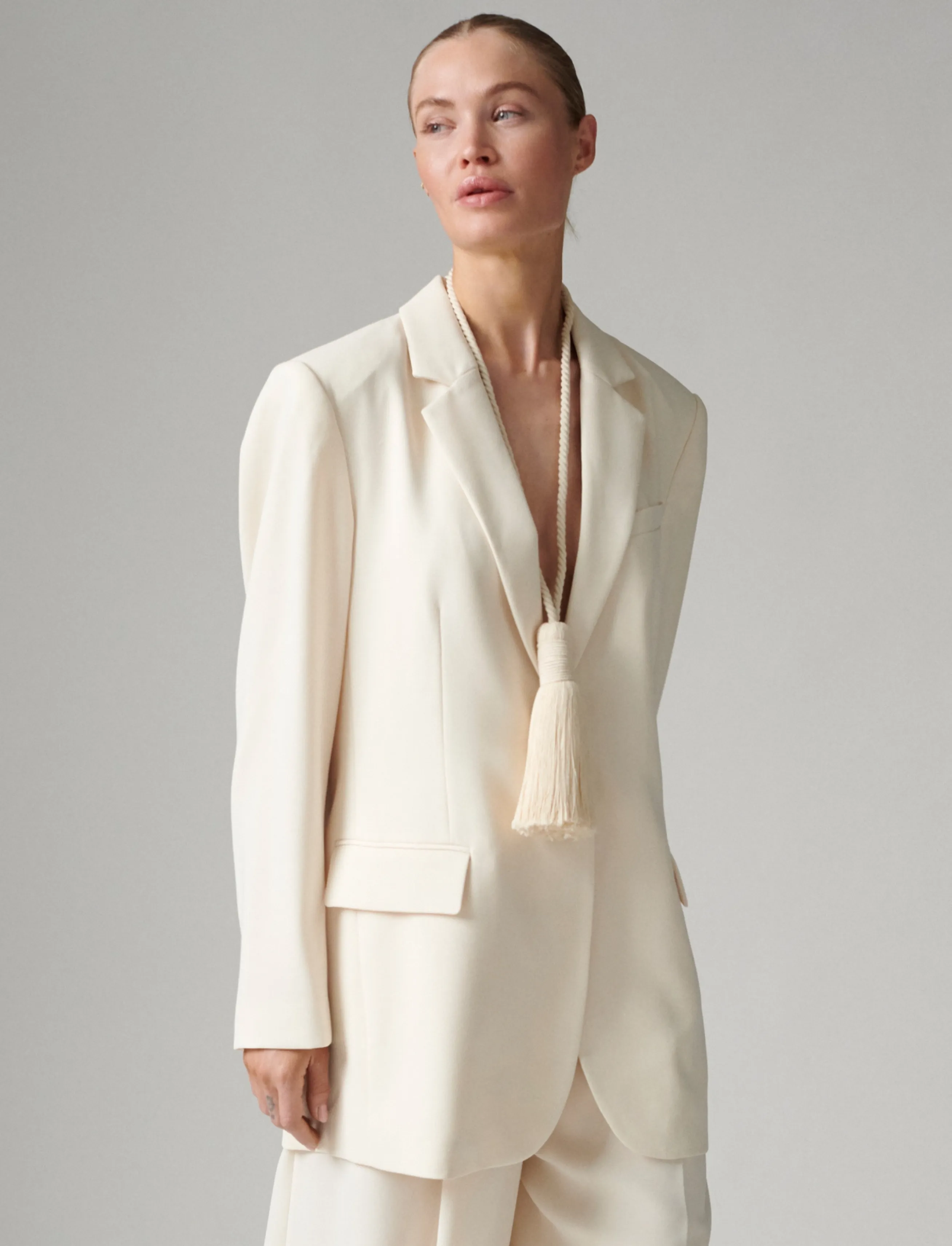 Day Birger et Mikkelsen - Hector - Classic Gabardine - enkelknäppta kavajer - ivory shade - 4