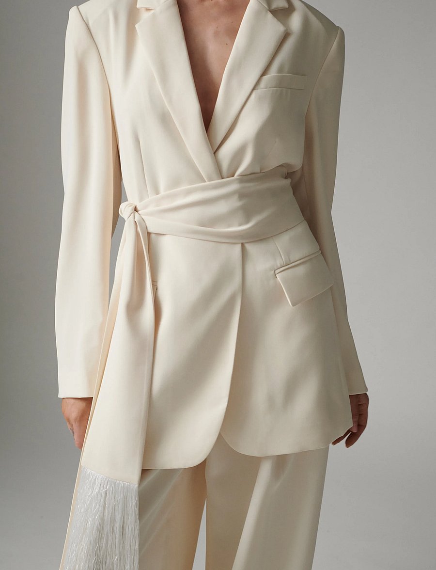 Day Birger et Mikkelsen - Hector - Classic Gabardine - einreihige blazer - ivory shade - 5