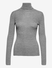 Day Birger et Mikkelsen - Sierra - Daily Elements - megztiniai su aukšta apykakle - medium grey melange - 0