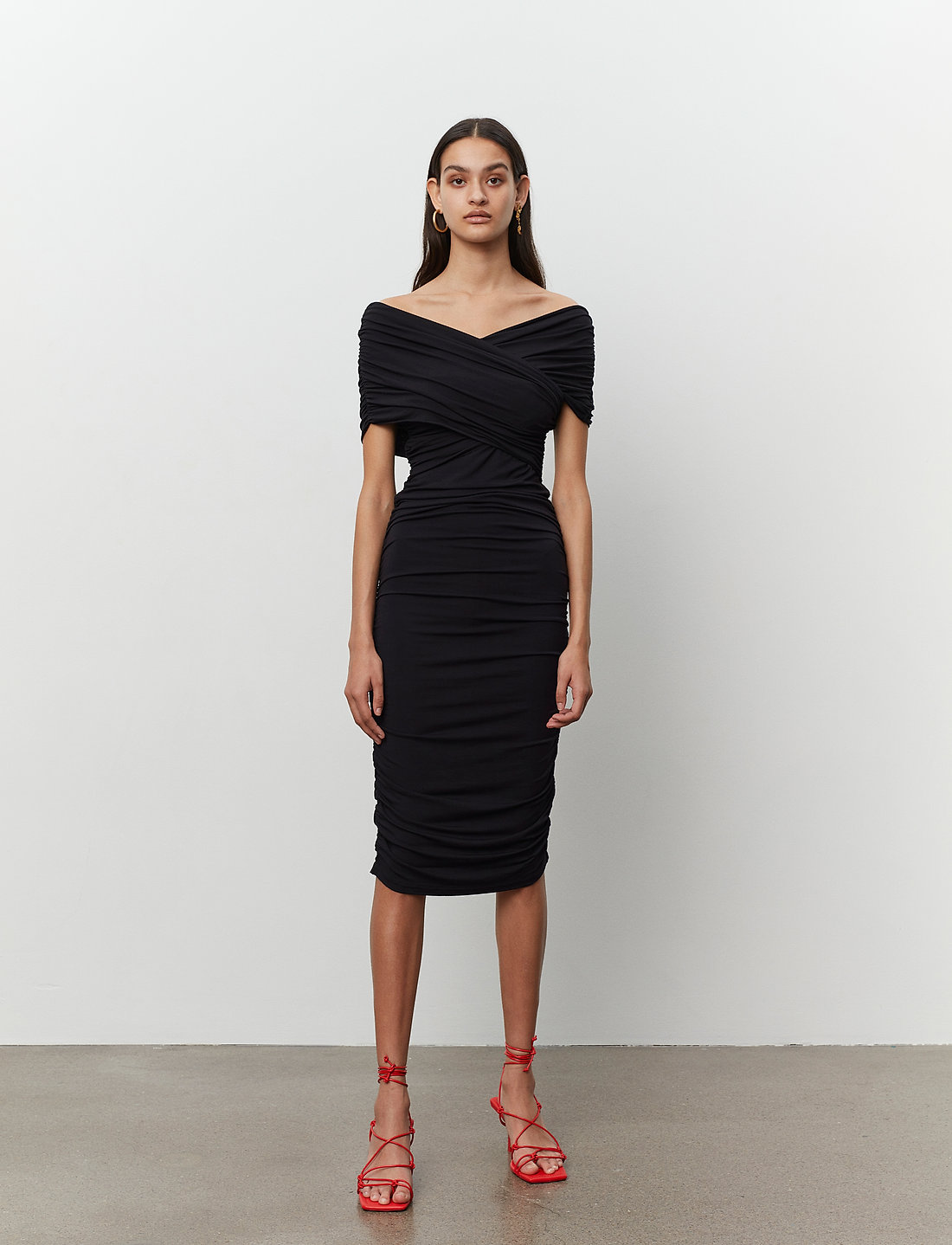 Day Birger et Mikkelsen - Margot - Wrap Jersey - cocktailklänningar - black - 0