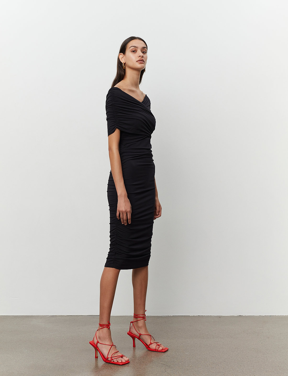 Day Birger et Mikkelsen - Margot - Wrap Jersey - cocktailklänningar - black - 3
