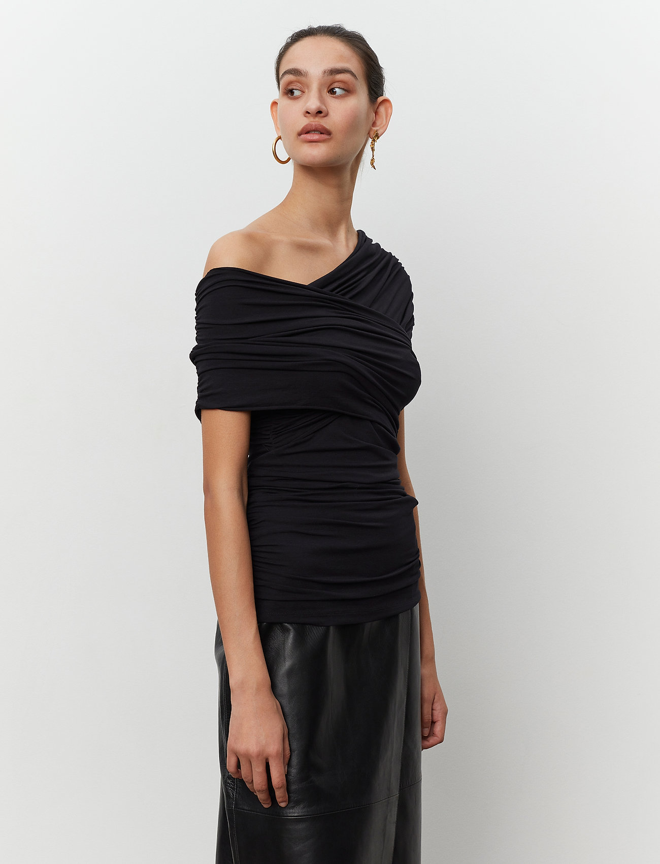 Day Birger et Mikkelsen - Scarlet - Wrap Jersey - Ärmellose blusen - black - 4