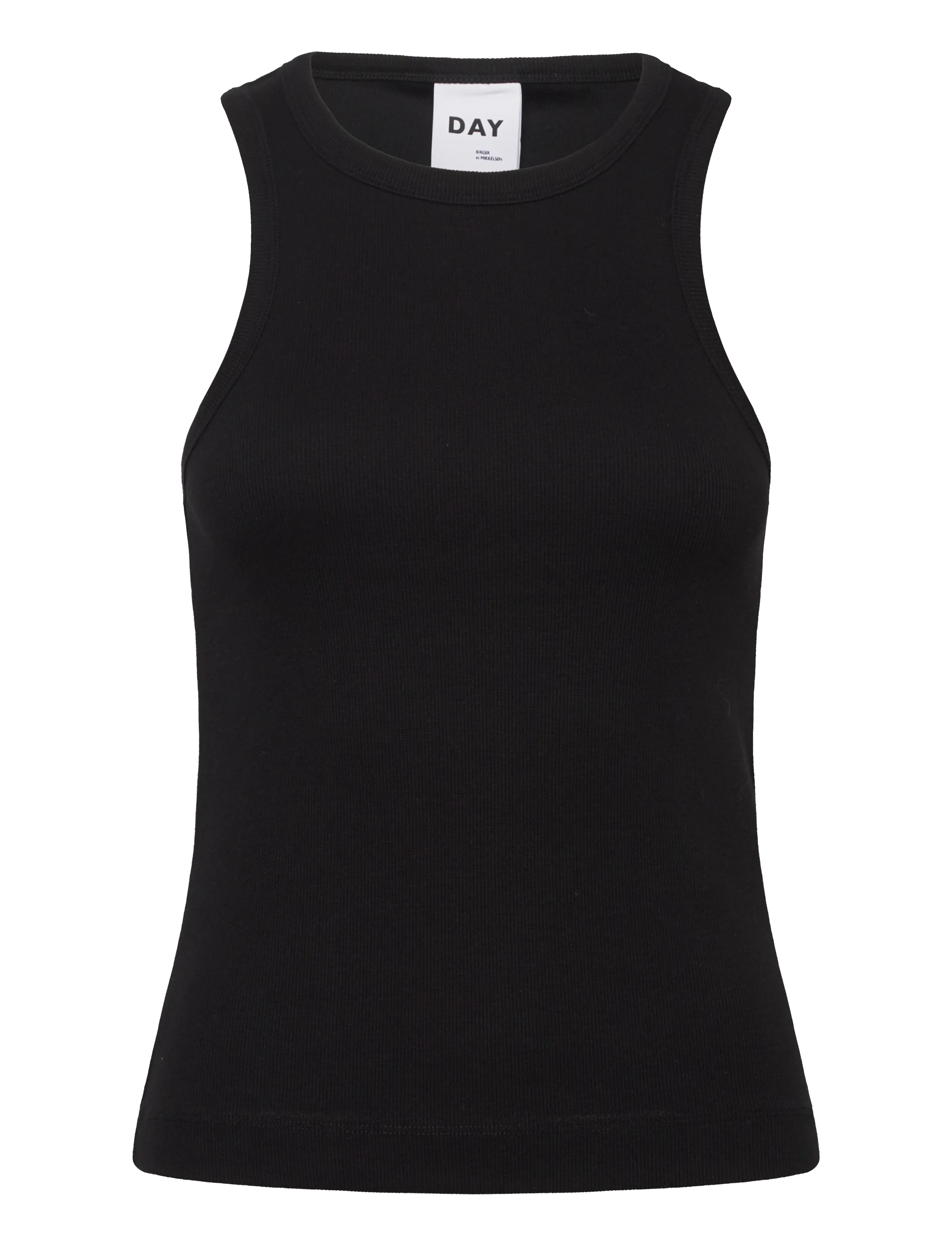 Day Birger et Mikkelsen Alisson - Classic Rib RD - T-shirts & Toppe - BLACK / black