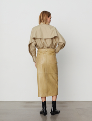 Day Birger et Mikkelsen - Ben - Lamb Croco - leather skirts - khaki - 4